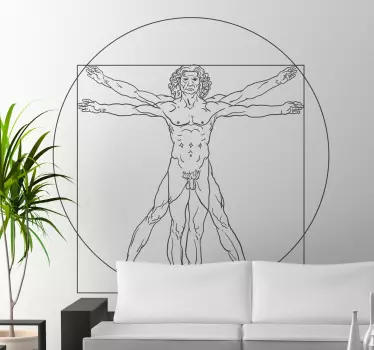 Nalepka da vinci vitruvijski moški - TenStickers