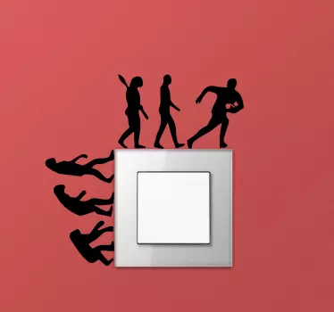 Nalepka evolucije ragbija - TenStickers
