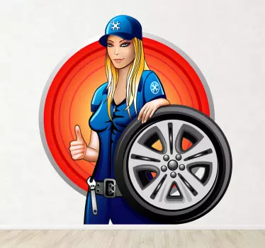 Nalepka mehanik ženska - TenStickers