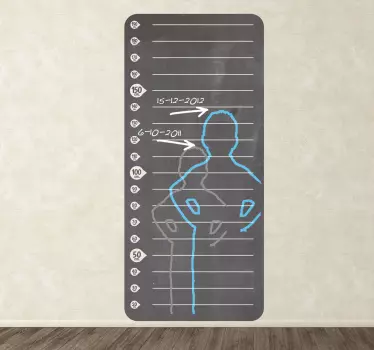Nalepka merila višine lestvice grafikona - TenStickers