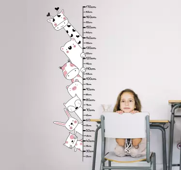 Nalepka merilnika višine divjih živali - TenStickers
