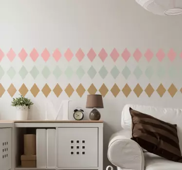 Nalepka na pastelnih diamantnih mejah - TenStickers