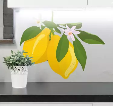 Nalepka na steno sadja limone - TenStickers