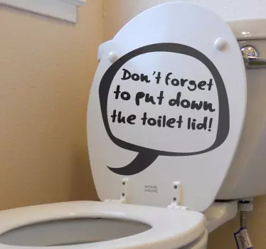 Toaletni pokrovček doma tekst stenske nalepke - TenStickers