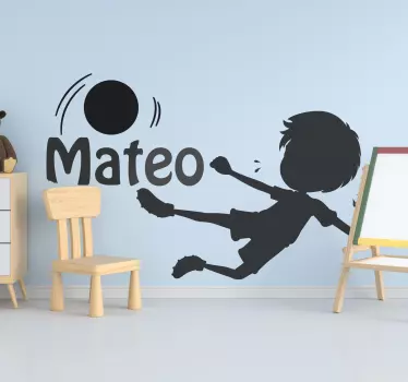 Nalepka nogometaša z imenom nogometaša - TenStickers