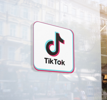 Nalepka okna z logotipom tiktok - TenStickers