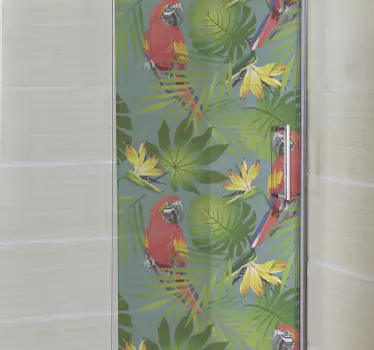 Nalepka pisane papige na modri tuši - TenStickers