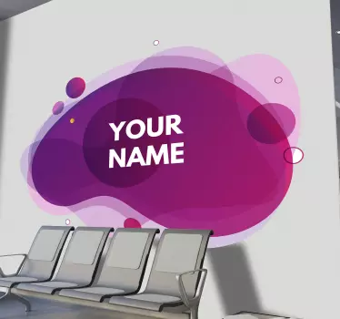 Nalepka po meri roza gradient fluid - TenStickers