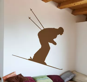 Nalepka silhuete smučarja - TenStickers