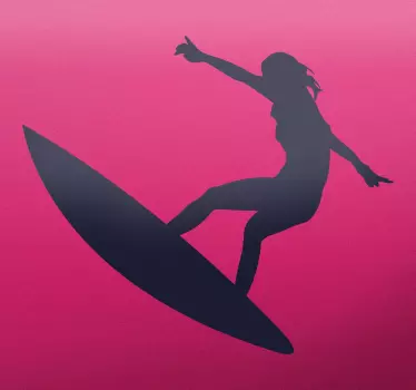 Nalepka silhuete surferja - TenStickers