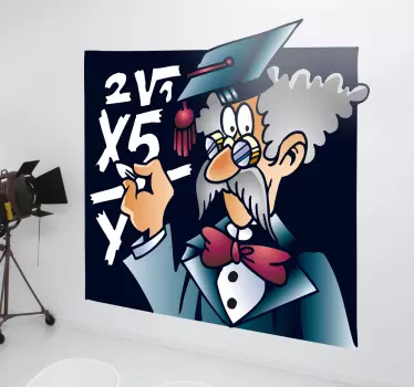 Nalepka starega učitelja matematike - TenStickers