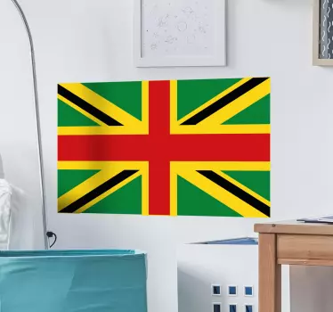 Nalepka stene britanske in jamajške zastave - TenStickers
