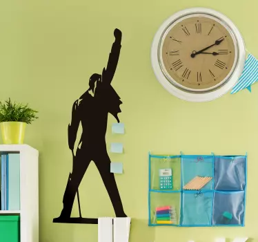 Nalepka stene freddie živosrebrne silhuete - TenStickers