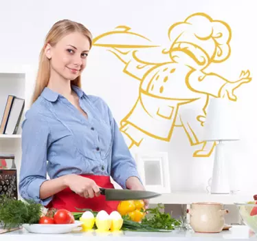 Nalepka stene, ki streže kuharja - TenStickers