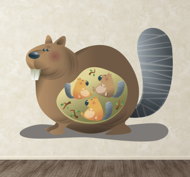 Nalepka stene matere veverice - TenStickers