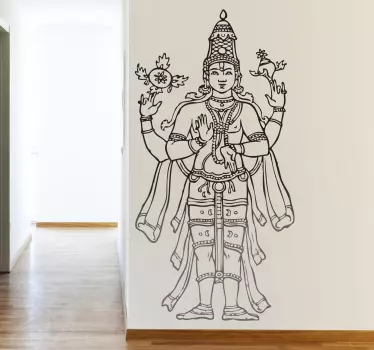Nalepka stene vishnu hindujski bog - TenStickers
