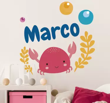 Nalepka živalske stene morske rakovice - TenStickers