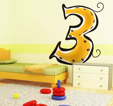 Nalepka številka 3 - TenStickers