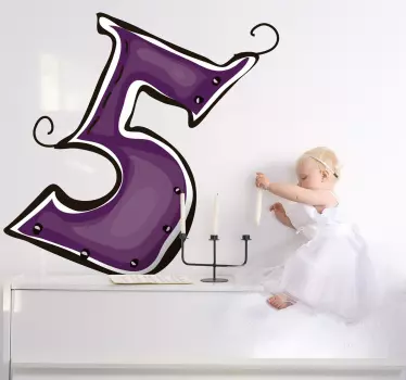 Nalepka številka 5 - TenStickers