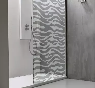 Nalepka tuš kabino zebra - TenStickers