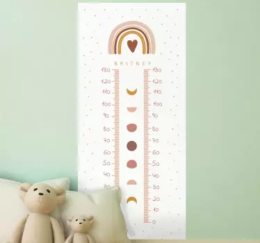 Nalepka višine grafikona barvita linearna višina - TenStickers