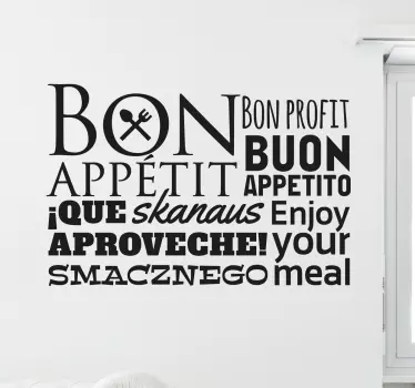 Nalepka z besedilom bon appetit - TenStickers