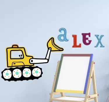 Nalepka z imenom bagra po meri - TenStickers