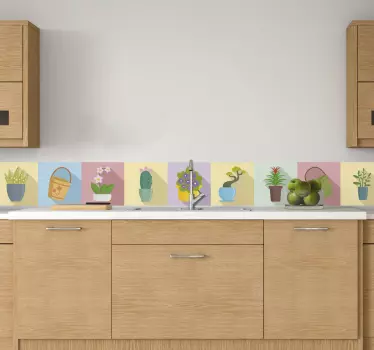 Nalepka z mejo na lončkih - TenStickers