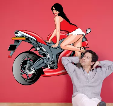 Nalepka z motorjem in modelom - TenStickers
