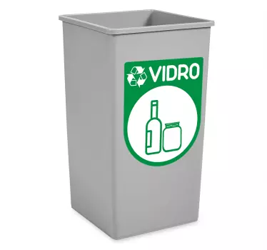 Nalepka z znakom za recikliranje stekla - TenStickers