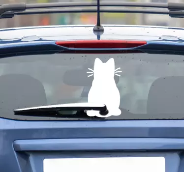 Nalepka za avto s silhueto mačke - TenStickers