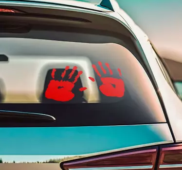 nalepka za avto za noč čarovnic strašne roke - TenStickers