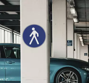 Nalepka za cestni znak za pešce - TenStickers