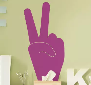 Nalepka za ikono ročnega miru - TenStickers