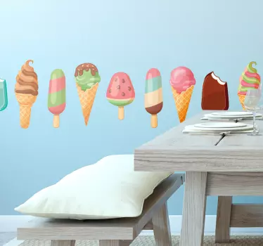 Nalepka za mejo sladoleda - TenStickers