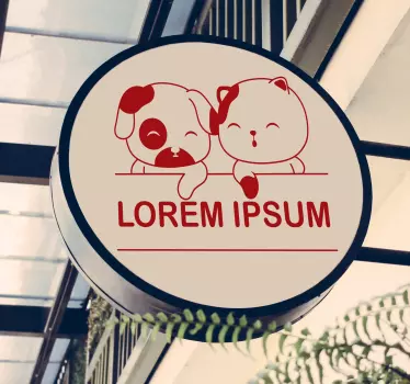 Nalepka za okna v veterinarski vitrini - TenStickers