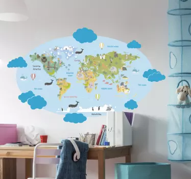 Nalepka za otroške planisfere slovenija slovenija - TenStickers