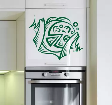 Nalepka za domačo steno pizze - TenStickers