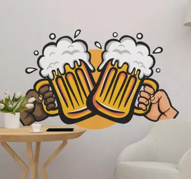 Nalepka za pivo pij steno - TenStickers