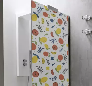 Nalepka za prhanje citrusov z listi - TenStickers