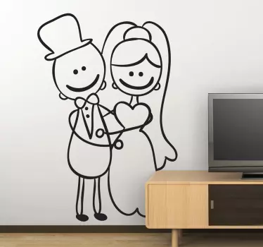 Nalepka za risanje mladoporočencev - TenStickers