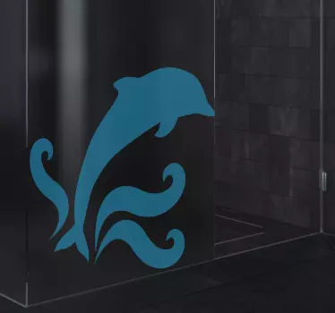 Nalepka za skakanje delfinov tuš - TenStickers
