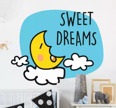 Nalepka za spanje lune - TenStickers