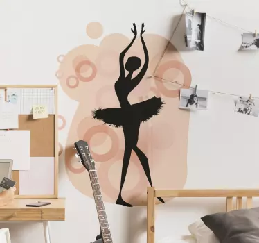 Nalepka za stene balerina silhueta - TenStickers