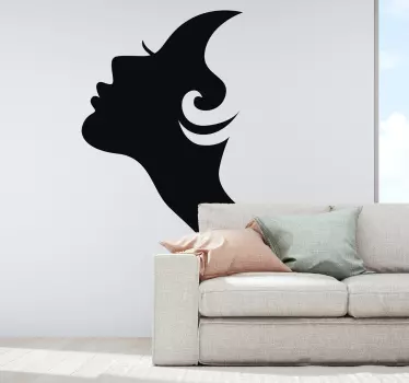 Nalepka za stene iz vinilne stene ženska silhueta - TenStickers