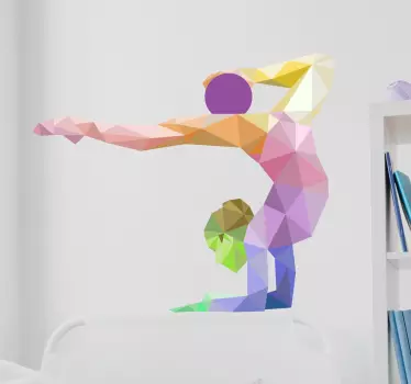 Nalepka za stene origami telovadke - TenStickers