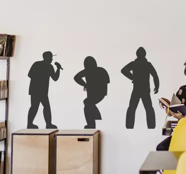 Nalepka za stene rap pevka senca silhueta - TenStickers