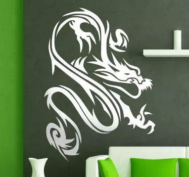 Nalepka za stene tatoo zmaj - TenStickers
