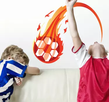 Nalepka za stene z ognjeno žogo - TenStickers