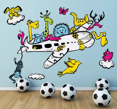 Nalepka za stene živali letalske družbe - TenStickers